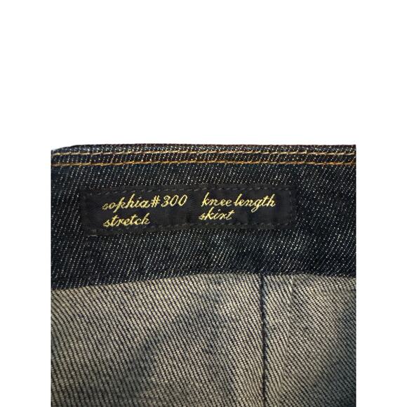 Citizens of Humanity Stretch Denim Skirt Size 30 | Knee-Length Dark Wash - Picture 13 of 14